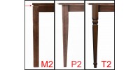 Table en merisier 38''x54'' avec extension AR-1438
